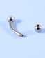 Fashion Horseshoe-6mm-2.5mm Ball Titanium Steel Curved Rod Horseshoe Piercing Eyebrow Nail