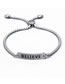 Fashion Ml-xssb001elieve Stainless Steel Letter Pull Bracelet