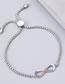 Fashion Ml-xycb0014-8 Word Bracelet Titanium Diamond Knotted Box Chain Bracelet