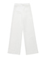 Fashion White Solid Drape Trousers