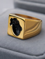 Fashion Gold Color Titanium Steel Heart Ring Set