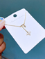 Fashion Gold Color Brass Gold Plated Zirconium Bow Necklace