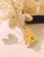 Fashion Gold Color Titanium Steel Gold Plated Cheese Necklace