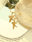Fashion Gold Color Titanium Cross Oval Necklace