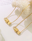 Fashion Gold Color Titanium Steel Lock Necklace
