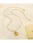 Fashion Square Necklace-40+5cm Titanium Steel Gold Plated Face Necklace