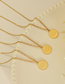 Fashion Rose Gold Color Titanium Steel Gold Plated Alphabet Medal Necklace