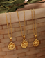Fashion Rose Gold Color Titanium Sunflower Necklace