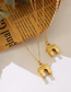 Fashion Gold Color Titanium Steel Arch Necklace
