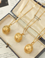 Fashion Gold Color Geometric Three-dimensional Ball Necklace