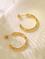Fashion Gold Color Titanium Steel Gold Plated C-shaped Twist Earrings