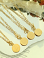 Fashion Gold Color Titanium Steel Gold Plated Alphabet Medal Ot Buckle Necklace