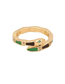 Fashion 4# Bronze Zirconium Geometric Ring