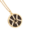 Fashion 5# White Brass Micro-set Zirconium Pentagram Necklace