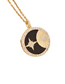 Fashion 5# Green Bronze Zirconium Star And Moon Geometric Necklace