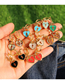 Fashion 7# Copper Drip Oil Love Lock Earrings