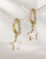 Fashion Gold Color Copper Drop Oil Star Earrings