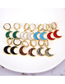 Fashion 7# Pure Copper Geometric Crescent Earrings