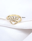 Fashion Gold Color Brass Diamond Eye Open Ring