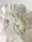 Fashion White Pearl Beaded Flower Double Necklace