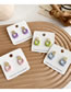 Fashion Green Alloy Hollow Square Stud Earrings
