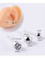 Fashion 4mm Steel Color Arc Stainless Steel Disposable Sterile Piercing Stud Earrings