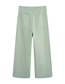 Fashion Green Wide-leg Denim Trousers With Washed Buttons