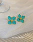 Fashion Flowers Alloy Drop Oil Flower Stud Earrings