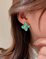 Fashion Flowers Alloy Drop Oil Flower Stud Earrings
