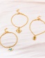 Fashion Gold-4 Titanium Steel Twist Chain Drip Eye Pendant Bracelet