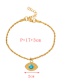 Fashion Gold-8 Titanium Steel Twist Chain Zircon Eye Pendant Bracelet