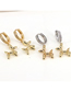 Fashion Silver Color Copper Inlaid Zirconium Balloon Dog Earrings