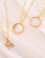 Fashion Gold-4 Bronze White Seashell Round Necklace