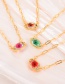 Fashion Pink Copper Resin Transparent Eye Necklace