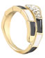 Fashion Black Alloy Diamond Geometric Irregular Ring