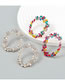 Fashion Color Geometric Diamond Oval Stud Earrings