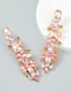 Fashion Ab Color Alloy Diamond Geometric Drop Earrings