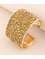 Fashion Gold Alloy Wide-faced Rice Bead Open Bracelet