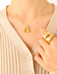 Fashion Gold Titanium Steel Gold Plated Cheese Necklace