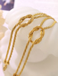 Fashion Gold Titanium Gold Plated Geometric Knot Bracelet