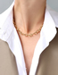 Fashion Gold Necklace Titanium Steel Gold Plated Chunky Chain Necklace