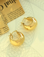 Fashion Gold Titanium Steel Gold Plated Geometric Stud Earrings