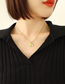 Fashion X522-gold Square Necklace-40+5cm Titanium Steel Abstract Face Square Medal Necklace