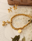 Fashion X612-golden Necklace-41+5cm Titanium Steel Gold Plated Balloon Dog Necklace