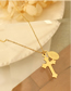 Fashion Silver Titanium Gold Plated Cross Oval Necklace