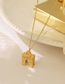 Fashion Gold Titanium Gold Plated Arc De Triomphe Necklace