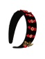 Fashion Red Fabric Alloy Diamond-studded Water Drop Bee Headband