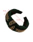 Fashion Dark Green Fabric Alloy Chain Colorblock Headband