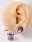 Fashion Amethyst-16mm Integral Solid Concave Horn Flares