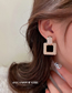 Fashion Letter B Alloy Diamond And Pearl Alphabet Stud Earrings